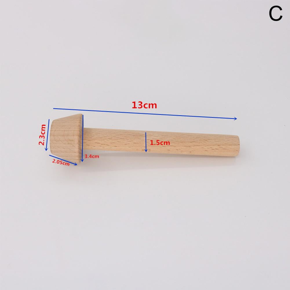 DIY Double Sided Egg Tart Tamper Mold Wooden Pastry Pusher Moulding