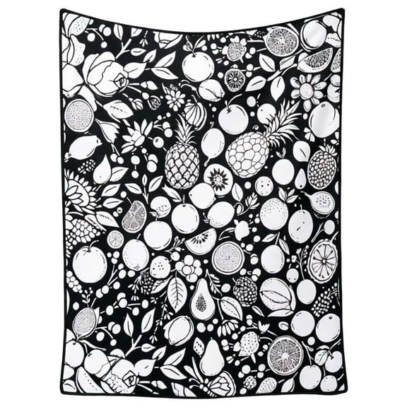 DIY Drawing Blanket for Kids and Adults 3.28 × 4.92Ft Large Size Washable Throw with Halloween Themed Print Suitable for Marker Use for Creative Projects