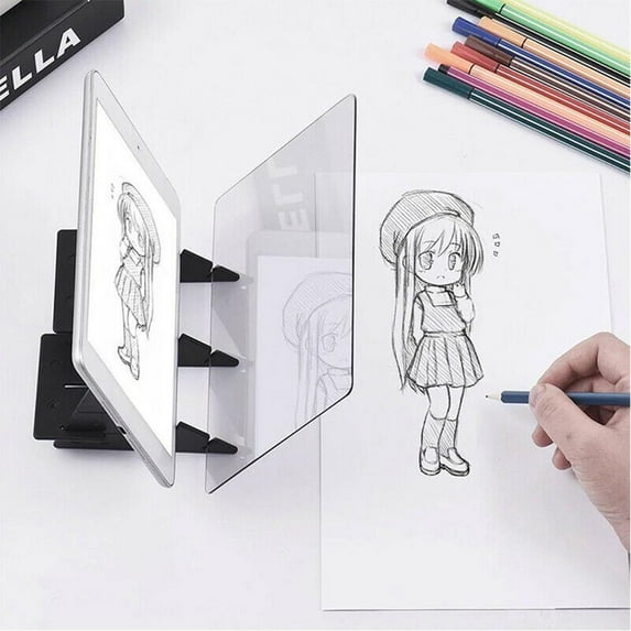 DIY Drawing Tracing Pad Optical Lenses Sketch Wizard Painting Board Zero-Based Drawing Mould Painting Reflection Tracer Art Stencil Tool Draw Projector Copy Pad for Artists,Kids,Students