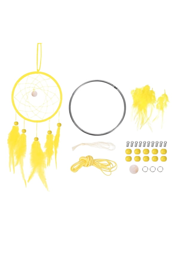 DIY Dream Catcher Kit, Make Your Dreamcatcher for Kids & Adults, Handmade Dreamcatcher Kit for Starters DIY Mini Ornament Making Kit for Bedroom Car Mirror Keychain bag Bohemian Decoration Craft Gift