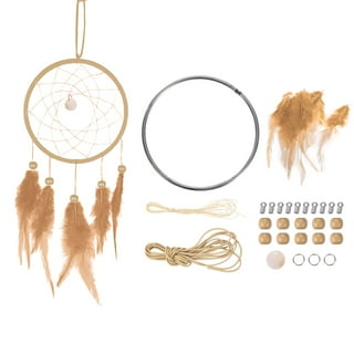 EXCEART Craft Kit 20pcs Plastic Rings White Dreamcatcher