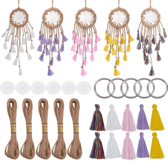 DIY Dream Catcher Kits Handmade Small Dream Catchers Craft Supplies Hanging Ornaments Making Kit