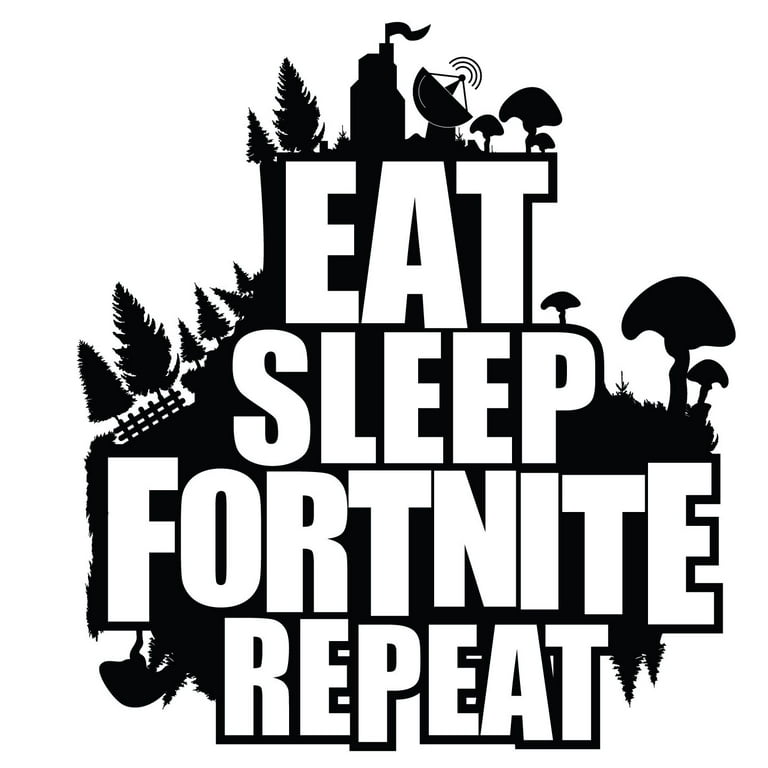 DIY Eat Sleep Fortnite Repeat Quotes Wall Art Decal - 20x 20 Stick And  Peel Vinyl Adhesive Battle Royal Computer Video Game Home Decor Kids  Bedroom