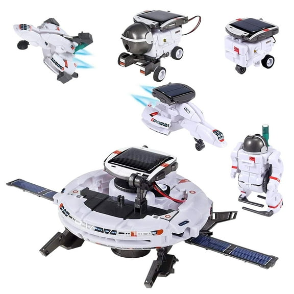DIY Educational Building Space Toys, Solar Robot Toys 6-in-1 STEM Science Kits for Kids, Christmas Birthday Gifts for 8 9 10-12 Year Old Boys Girls