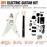DIY Electric Guitar Kit Razorback Style Mahogany Body Rosewood Fretboard Maple Veneer