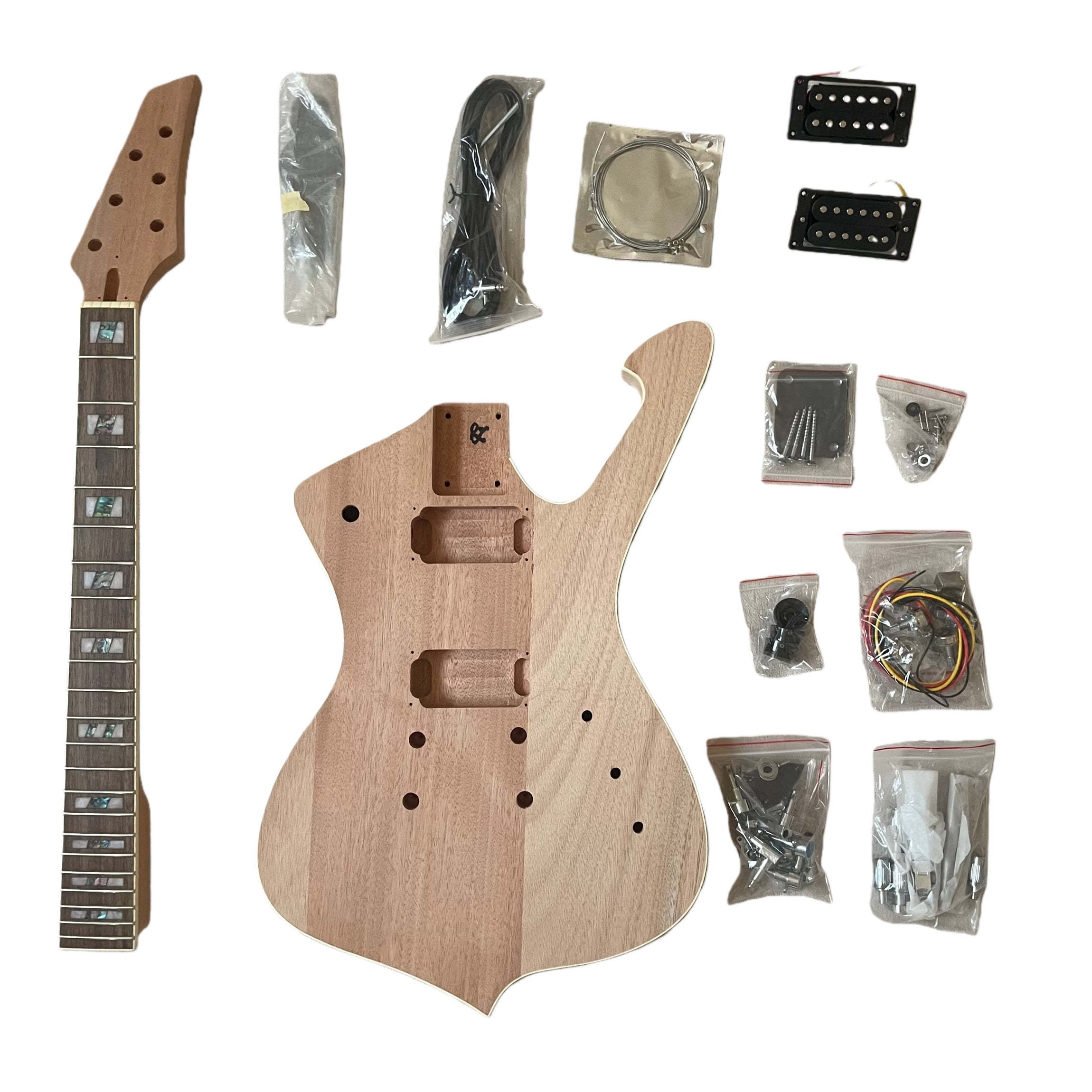 DIY Electric Guitar Kit Rosewood Fingerboard Mahogany Body ICE-Style 6-String Maverick