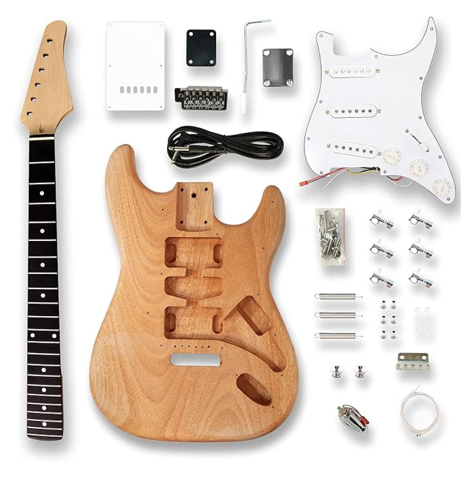 DIY Electric Guitar Kits, okoume Body maple neck & composite ebony fingerboard