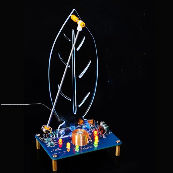 DIY Electromagnetic Swing Soldering Kit with RGB LED Light, DIY Electronic Kit, Sway Swing Solder Project Kit for Practicing Soldering, Learning and Teaching Electronic