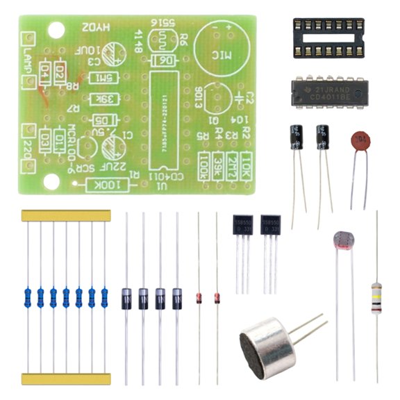 DIY Electronic Control Switches Kit for Light-Responsive Sound Activation