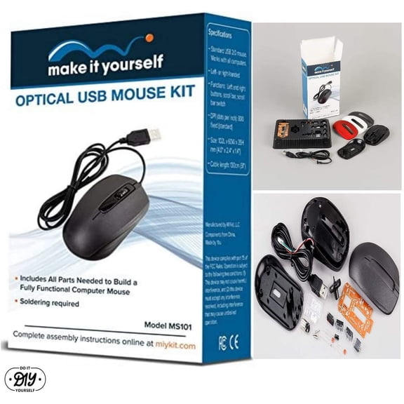 DIY Electronic Kit Miykit Optical Usb Mouse Kit - Soldering Kit Learn Soldering Practice - Great Gift Idea - Hobby