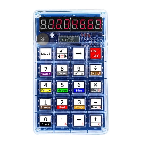 DIY Electronic Kits LED Digital Tube Calculators 51 Microcontroller Control Resistance Conversion Soldering Projects C