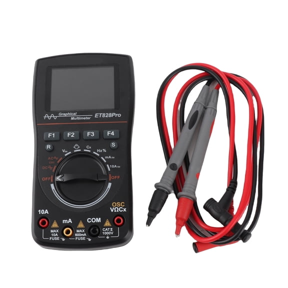 DIY and Electronic Test ET828Pro Intelligent Graphical Digital Oscilloscope 2 in 1 with 2.4 Inches Color Screen 10MHz Bandwidth 50Msps Sampling Rate for Electronic Test