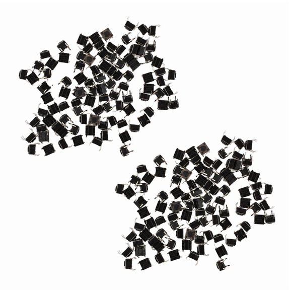 DIY Electronics 200 Pcs 6x6x4.5mm PCB Through-Hole Tact Switch 4-Pin Momentary Push Button DIP