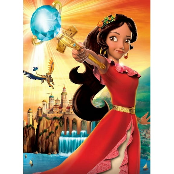 DIY Elena of Avalor Diamond Art Painting Kit for Adult Full Round Diamond Drill Kit 5D Wall Painting Art Gem Art Craft Home Game for Children 15.8x11.8 inch
