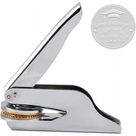DIY Embosser Stamp From The Library Of Embosser Hand-Held Embosser Seal Monogram Embosser Stamp For Envelopes Anti-Counterfeiting Letter Paper Invitations(CONGRATULATIONS ON YOUR GRADUATION GRAD) DIY