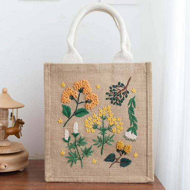 Flower embroidered bag sale
