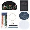 thumbnail image 1 of DIY Embroidery Coin Purse Kit Handmade Embroidery Crescent bag Stitch Kit with Instruction Flower Pattern Needlework Sewing Craft Pencil Case Making Materials for Beginner 17x8x12 cm, 1 of 5