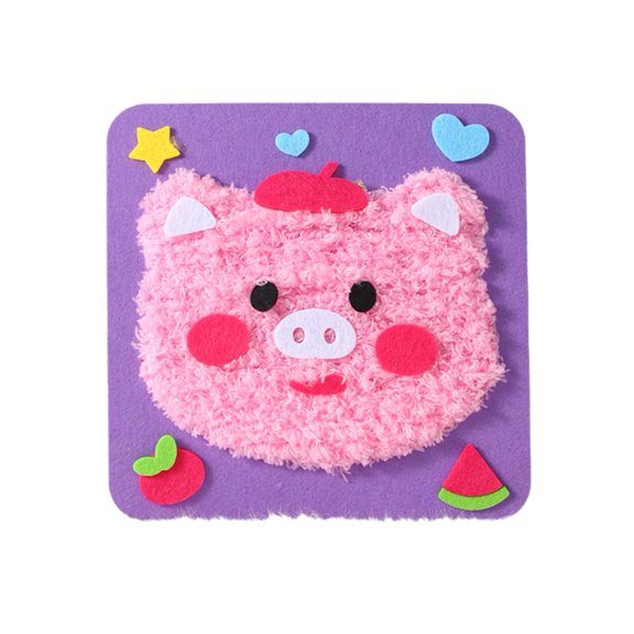 DIY Embroidery Doll Set, Cartoon Animal Sewing Craft Kit, 2025 Cartoon Animal Sewing Projects Yarn Board