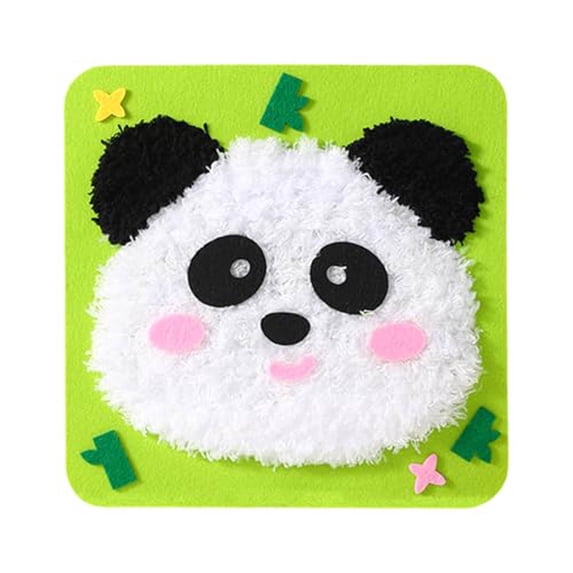 Crafts & DIY Toys DIY Embroidery Doll Set for Kids Sewing Arts and Crafts Kit Cartoon Animal Projects with Yarn Board Stickers and Hands-On Activities 1pc