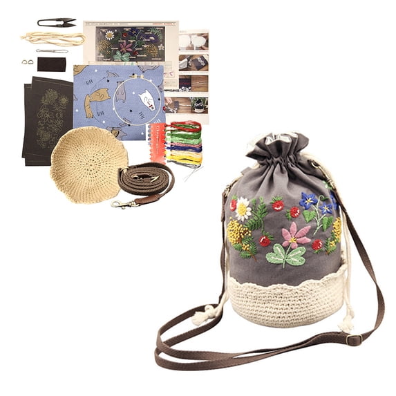DIY Embroidery Flower Tree Purse Women Bag Needlework Sewing for Cross Stitch Chinese Style Coin Purses