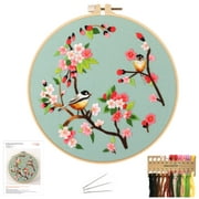 DIY Embroidery Kit for Beginners, Cross Stitch Kit With Embroidery Cloth, Plastic Hoop, Needles and Threads, Instructions, Craft Kit for Adults, Gifts for Colleagues, Family and Friends, Home Decor.