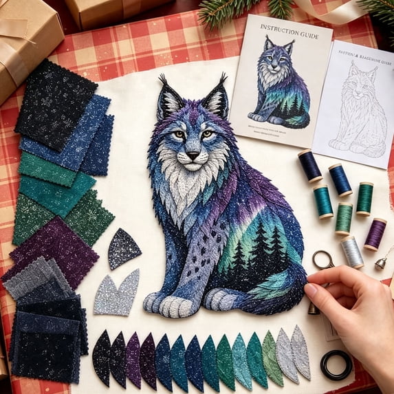 DIY Embroidery Kit for Beginners, Forest Wildlife Hand Stitching Kit Complete Supplies, Embroidery Kit for Adults Kids Handmade Gift, Forest Embroidery Kit for Wall Decor Craft Gift
