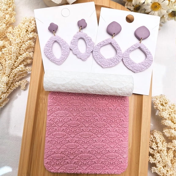 DIY European Flower and Grass Soft Clay Texture Roller - Perfect Handicraft Tool for Creative Projects