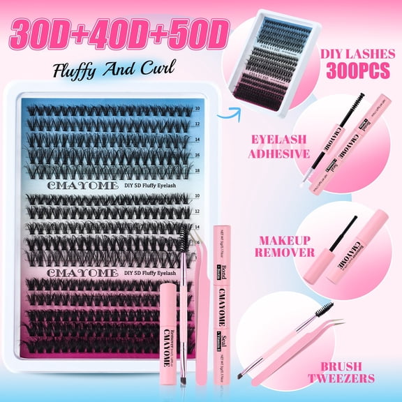 DIY Eyelash Extension Kit Dense D Curl Hot Melt False Eyelashes Professional Beauty Set