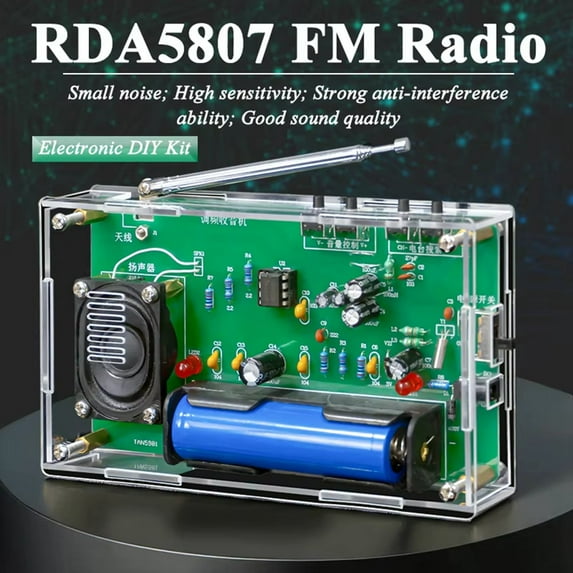 DIY FM Radio Kit Electronic Production DIY Students Welding Practice Assembly Teaching Training Circuit Board Parts,1 x DIY FM Radio Kit,Photo Color