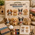 thumbnail image 1 of DIY Fabric Animal Sewing Craft Kit, Beginner Handmade Plush Making Set with Bird Gnome Dog Cat Patterns, Creative Art Gift Kit for DIY Handcraft Lovers, 1 of 8