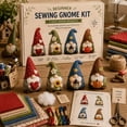 thumbnail image 1 of DIY Fabric Animal Sewing Craft Kit, Beginner Handmade Plush Making Set with Bird Gnome Dog Cat Patterns, Creative Art Gift Kit for DIY Handcraft Lovers, 1 of 8