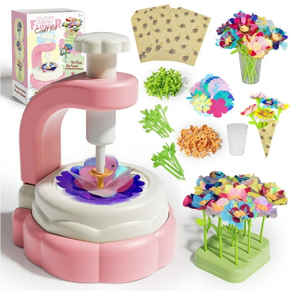 DIY Fabric Embossing Machine,Artificial Flower Making Toy Set,Fabric Flower Craft Kit,DIY Bouquet Making Toys,Birthday Gifts