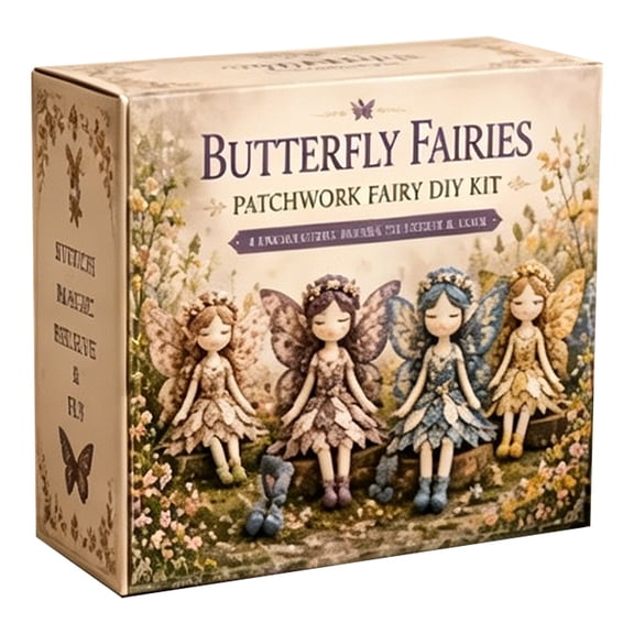DIY Fabric Fairy Craft Kit, Fairy Patchwork DIY Collection, Fun Flower Fairy Patchwork Sewing Kit, Fabric Full Supplies DIY Craft Set for Beginner Crafters, Creative DIY Gift for Craft Lovers