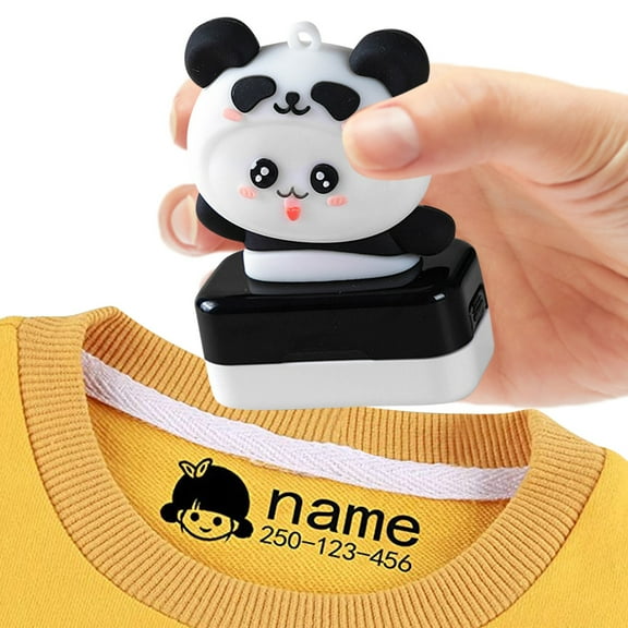 DIY Fabric Name Stamp Blank Marking Tool for Clothing Textiles and Paper with Built-In Ink