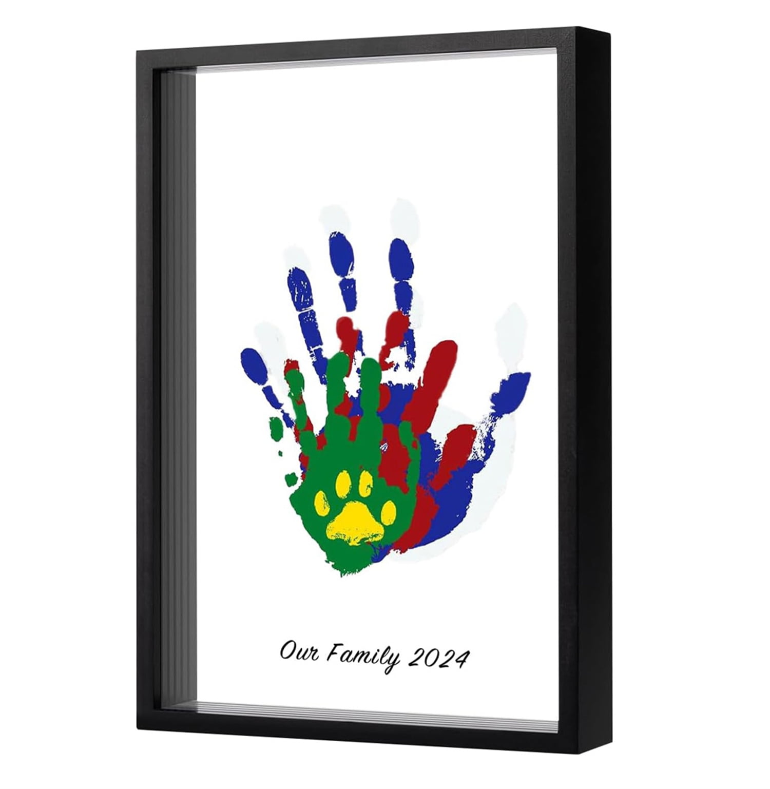 DIY Family Handprint Frame,Happon DIY Craft Keepsake Wooden Frame