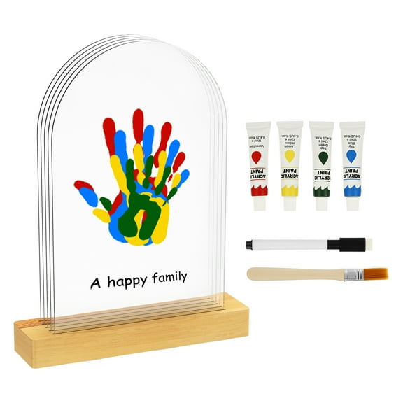 DIY Family Handprint Kit Personalized Baby Handprint Set Decorative Creative Family Fingerprint Kit for New Parent Mother's Day