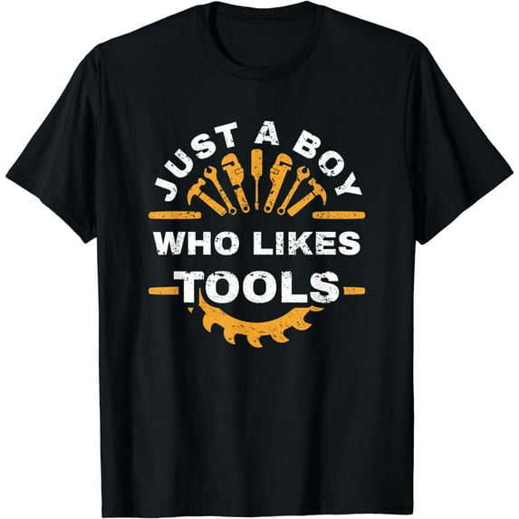 DIY Father And Son Tools StuffJust A Boy Who Likes Tools T-Shirt