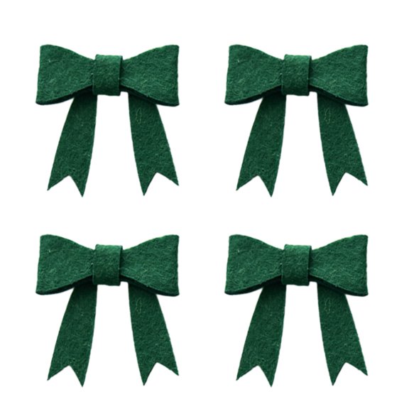 DIY Felt Bow Decoration, 4 Piece Set Of Xmas Decor, Christmas Tree Decoration Accessories