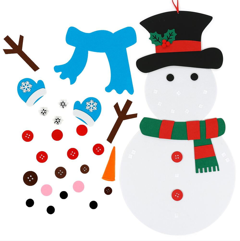  Diymood 2 Pack DIY Felt Christmas Snowman Games Set for Kids  Wall Christmas Detachable Ornaments, Making Kit Double Sided Felt Snowman  Games Xmas Wall Hanging Games for Christmas Decorations : Toys