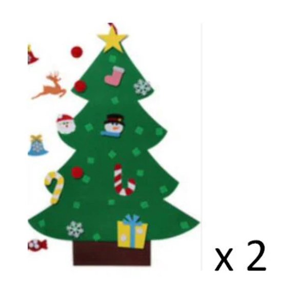 DIY Felt Christmas Tree New Year Toddler Kids Handmade Gift Toys Door Wall Hanging Ornaments Holiday Party Home Decor Set