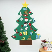 DIY Felt Christmas Tree Set Hanging Felt Christmas Tree Door Wall Hanging Decorations Felt Christmas Tree Fabric Calendar Ornament Christmas Gift Tree Decorations Party Supply New Year Decor