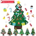 thumbnail image 1 of DIY Felt Christmas Tree Set for Toddlers, Door Wall Hanging Xmas Gifts Christmas Decorations Indoor, 3.6FT Family 3D Fake Xmas Tree Decor with 32 pcs Detachable Ornaments, 1 of 7