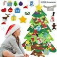 thumbnail image 1 of DIY Felt Christmas Tree Set, with Lights Strings and 32 Detachable Ornaments,Kids Wall Hanging Xmas Gifts for Christmas Decorations, 1 of 8