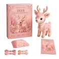 thumbnail image 1 of DIY Felt Deer Sewing Kit, Enchanted Forest Blush Felt Patchwork Craft Set, Handmade Stuffed Fawn Making Supplies with Instruction Book for Home Decor & Gift, 1 of 7