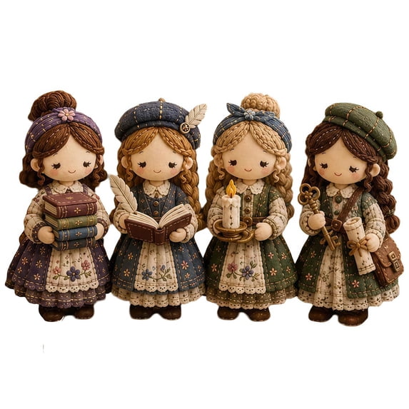DIY Felt Patchwork Doll Kit Cute Sewing Craft for Home Desk Shelf Holiday Gift Activity