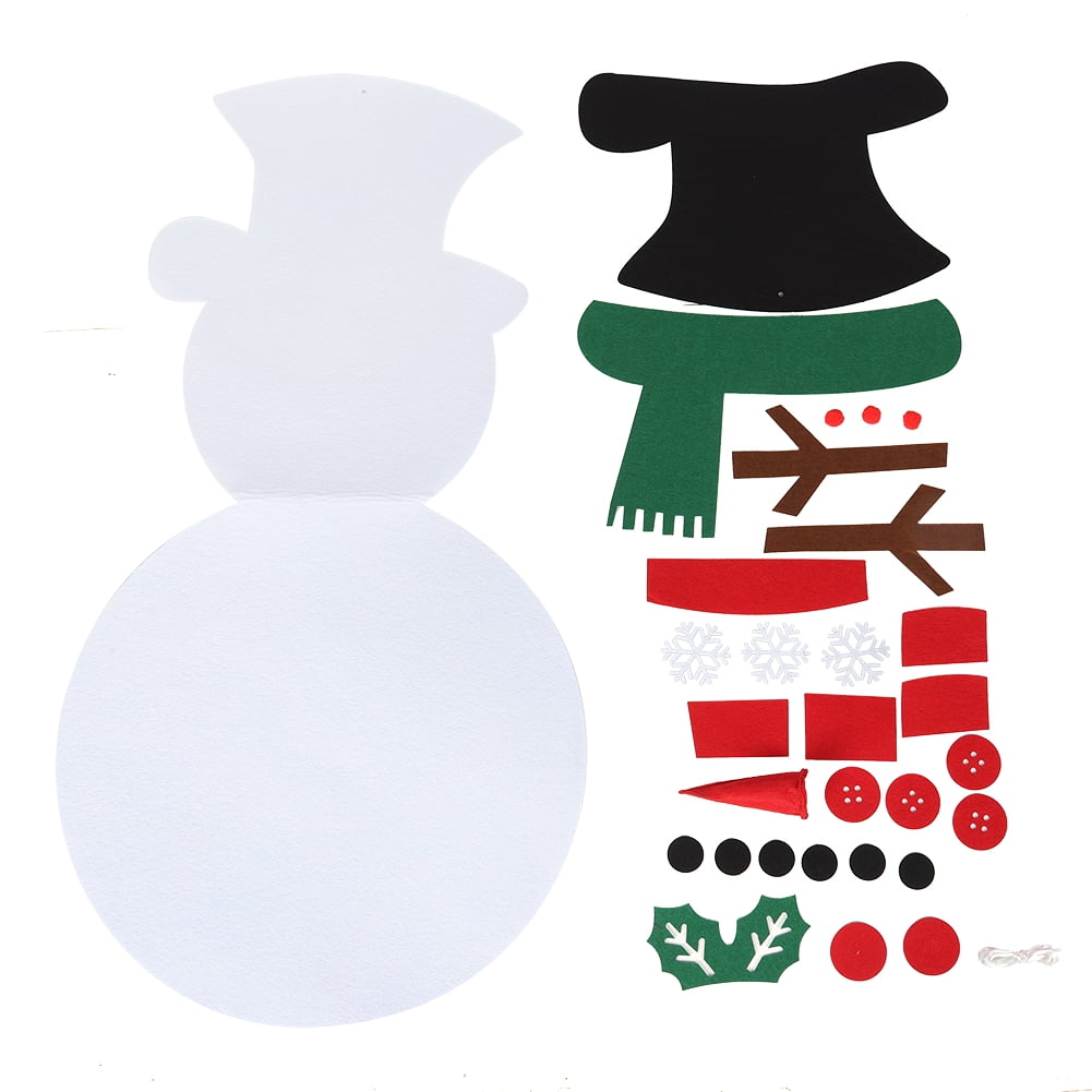 Household Exquisite Ideal Gift DIY Felt Snowman, Wall Hanging Games, For  Children's Holidays Christmas Decorations Children's Parties Kids Gifts  Blue Scarf 