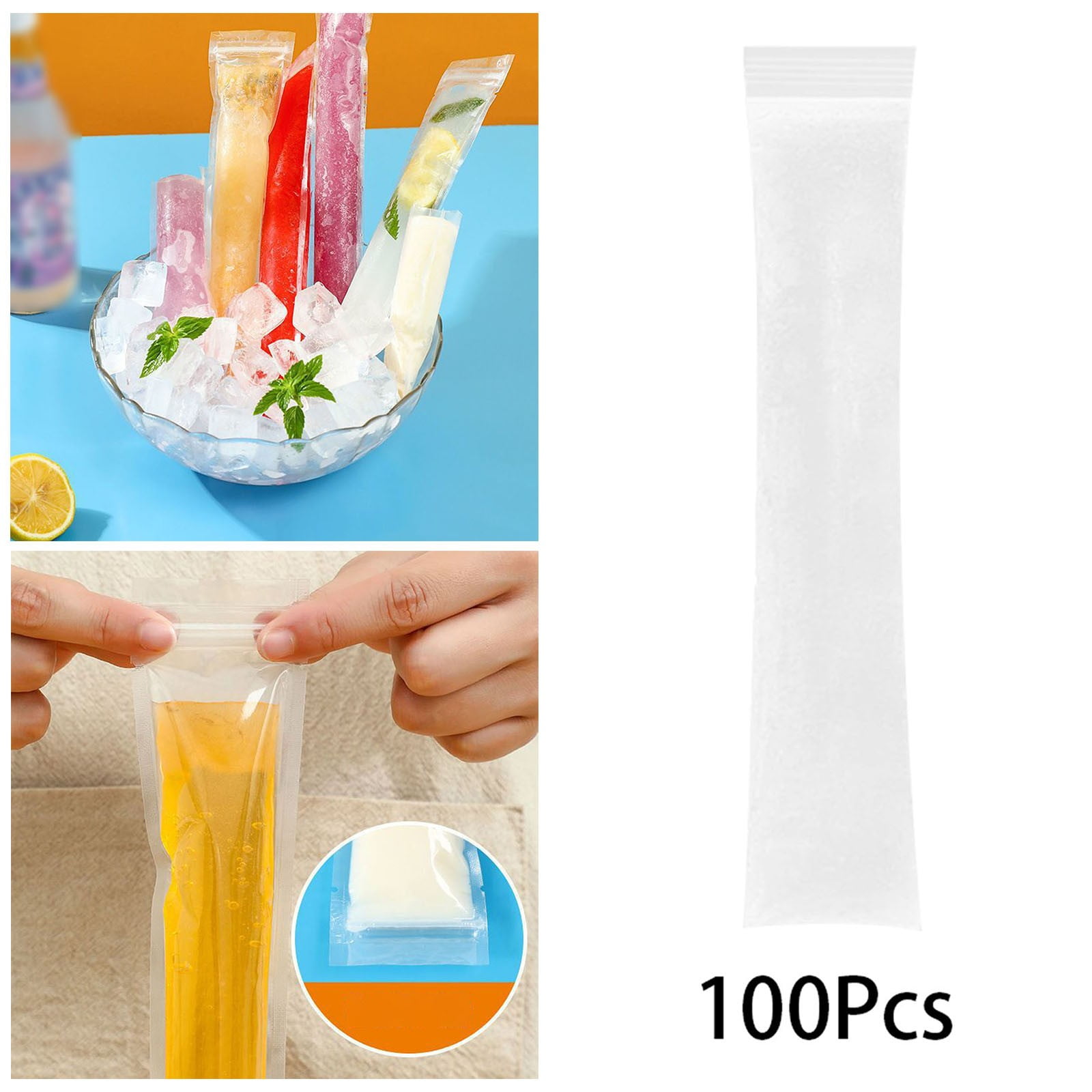 DIY Fillable Crushed Ice Bags Disposable PE Thickened Ice Bags for ...