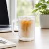 DIY Fillable Freezer Mug - Double Wall Insulated Plastic Beer Glass with Handle, Reusable Ice Cup for Iced Coffee, Lemonade & Cold Drinks, Hollow Water Injection Design for Summer Home Office