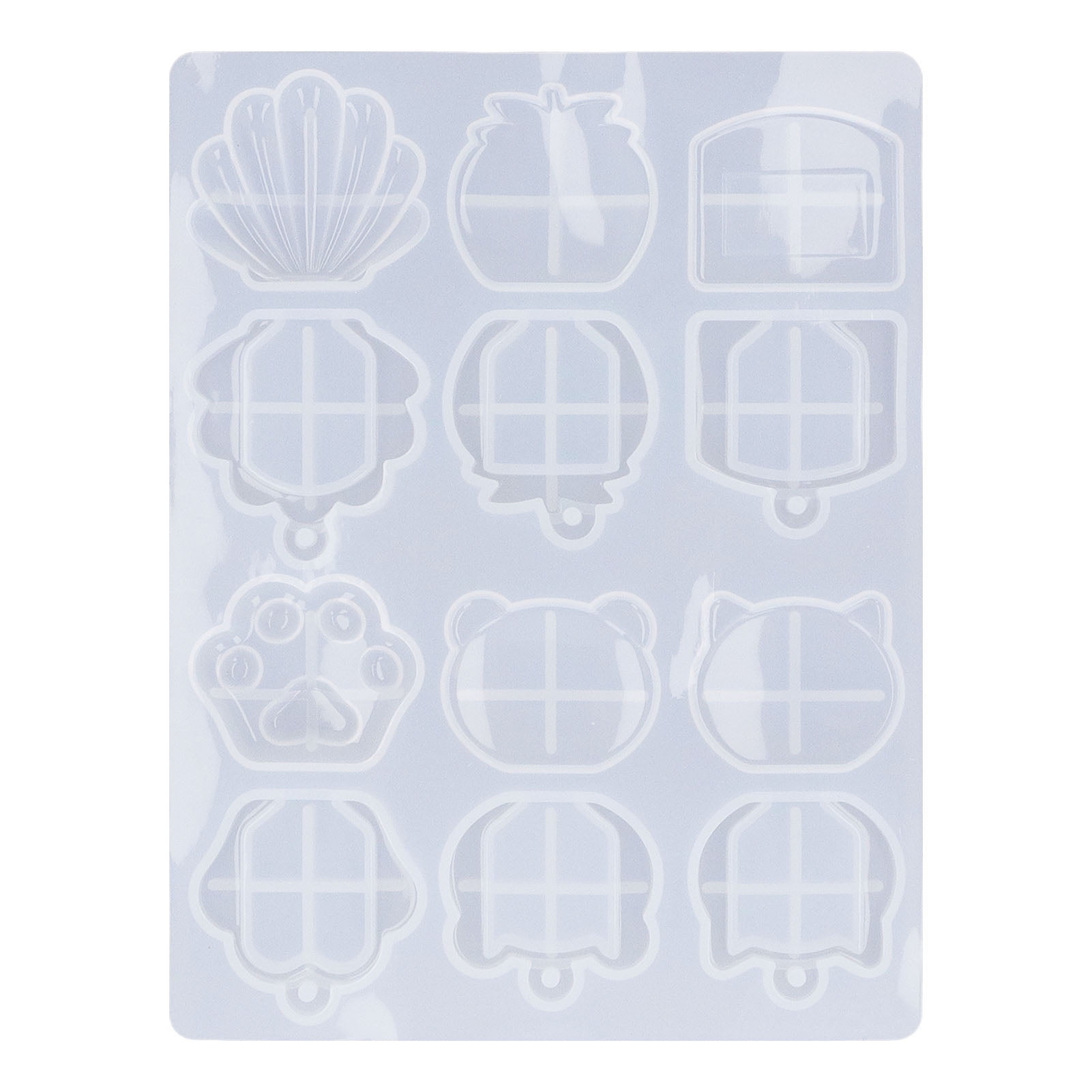 DIY Flexible Silicone Resin Key Cover Mold, 6 Shape Translucent Reusable Molds for Making Custom House Key Covers, Resin Material, Silicone Mold, Key Cover Making Tool