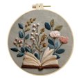 thumbnail image 1 of DIY Floral Book Embroidery Kit for Beginners, Hand Sewing Art Craft with Threads & Needles for Home Wall Decor, 1 of 8